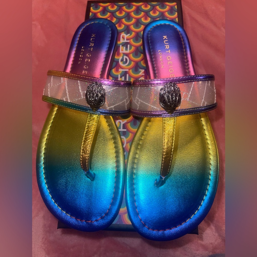 Kurt Geiger T Strap Sandals Size 8.5